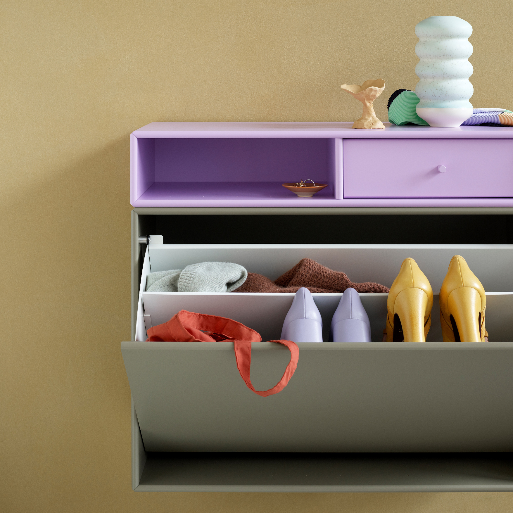 Montana Hide Shoe Cabinet